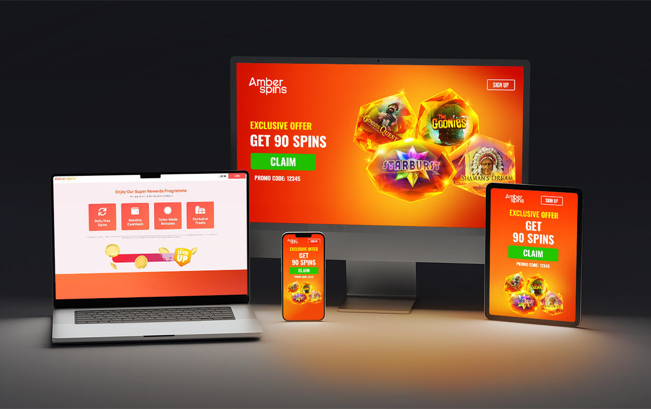 Amber spins landing page